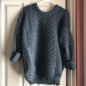 Vintage 100% Irish Merino Wool Knit Sweater